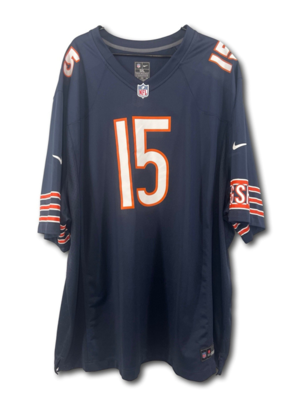 Chicago Bears Rome Odunze #15 Vapor FUSE Jersey Navy Men’s Size 5XL/64